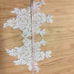Jacquard Cord Eyelash Lace Applique for Wedding Bridal Dress