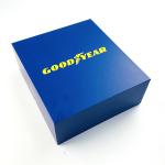 Custom Printed Dark blue Matte Rigid Paper Box lid and base Gift Box For Shoes