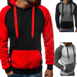 Wholesale China Manufactur Color Block Heavyweight Cotton Hoodies mens sport sweatshirt from china suppliers