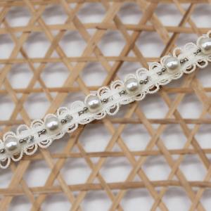 Wholesale KJ20020 Crochet Braided Pearl Ribbon Trim 10mm from china suppliers