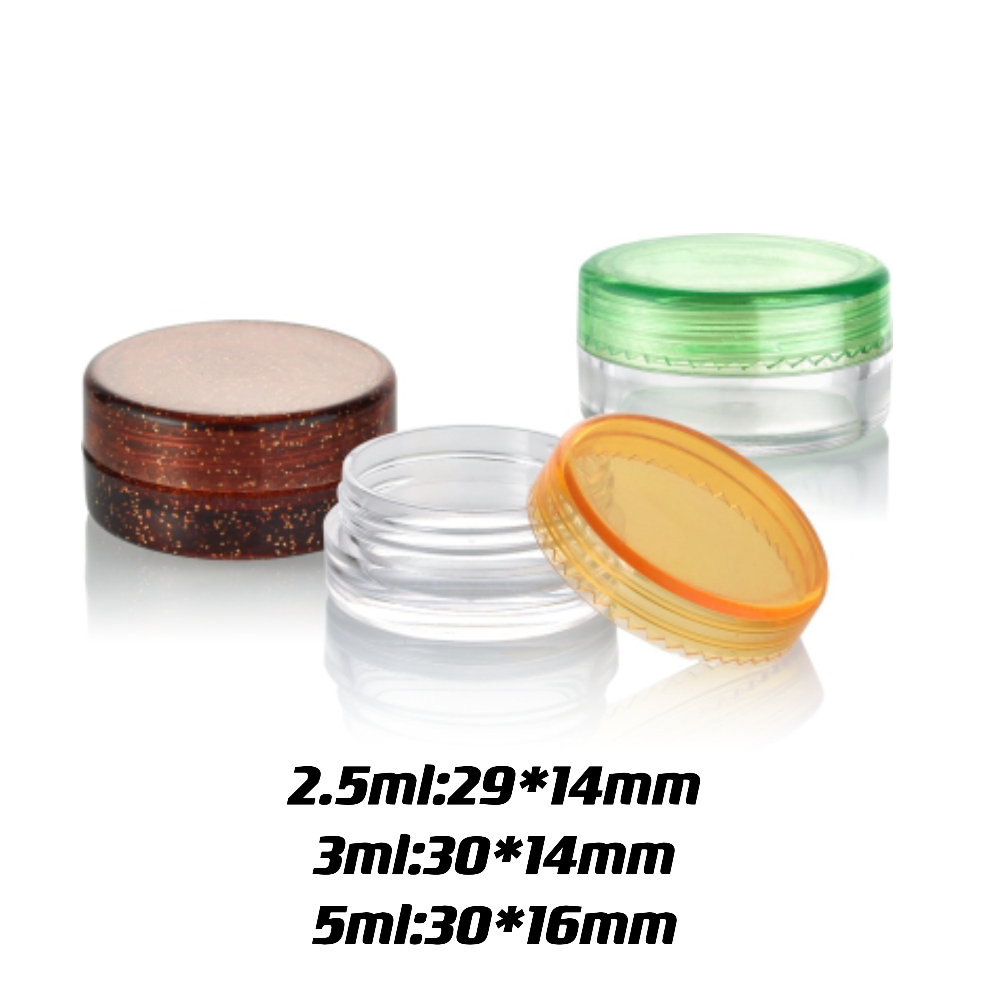 Sample Provided Freely 10ml 15ml PET Plastic Cream Jar for Cosmetic Container