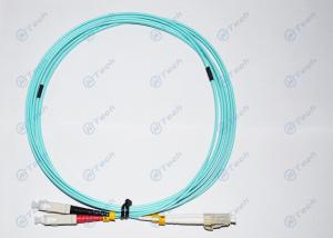 Wholesale Laser Optimized OM3 Patch Cord , SC - LC Aqua Fiber Patch Cable 2000 MHz.Km from china suppliers