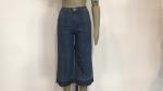 Latest Design Ladies Denim Jeans / Cropped Flare Jeans With Raw Hem TW82432