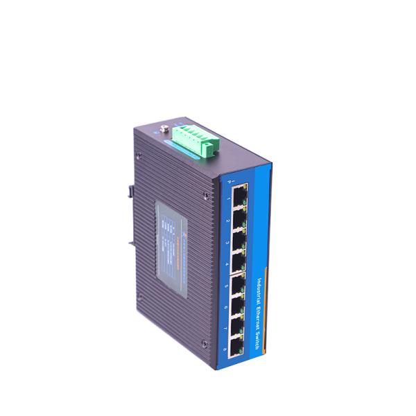 8 Port Industrial Ethernet Switch with Full-Duplex Half-Duplex Communication 10G Speed POE SNMP QoS SFP DIN-Rail Mounting
