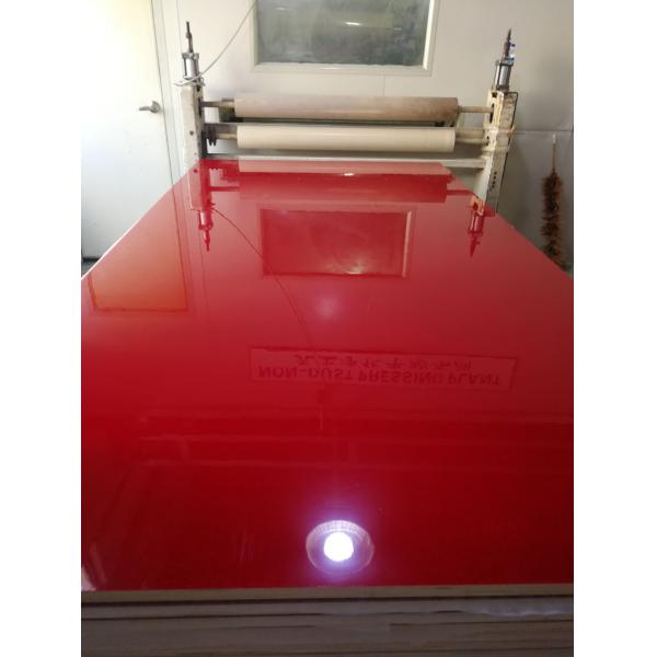 18mm high gloss kitchen cabinet mdf boards/acrylic mdf boards with red soildcolor