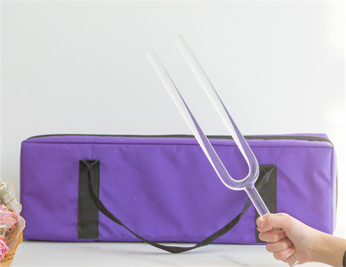 Quartz crytal tuing fork one set with carrying case and rubber mallet