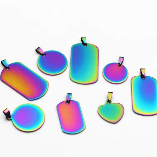 Blank Stainless Steel Dog Tags Customized Engraved Dog Collar Tags