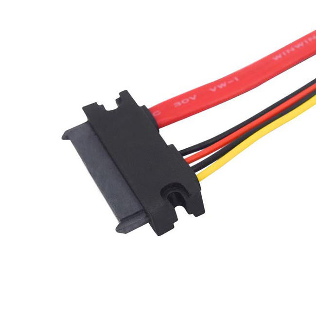 Sata Data Extension Cable Copper Core 3.07+7+15p+ Small 4P 50cm