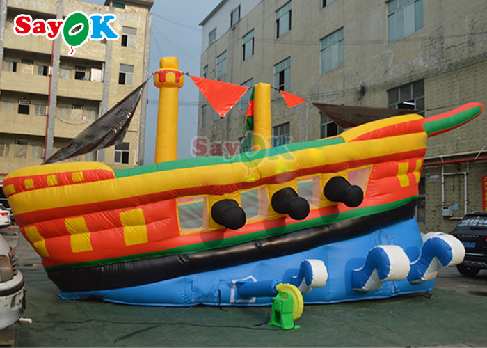 Fire Retardant Inflatable Pirate Ship Combo Party Bounce House Inflatable Boat Castle Ship Slide