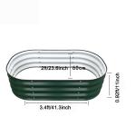Galvanized Raised Garden Bed 3.4*2*0.92 Ft Galvanized Raised Garden Beds Outdoor