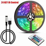 5V RGB SMD 5050 LED Strip Light Set With 24keys Bluetooth Create A Stunning TV