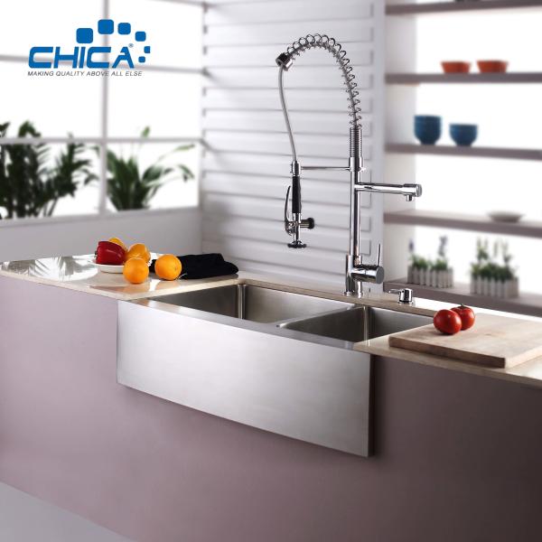Double Bowl Handmade House Kitchen Sinks Apron Front Stainless Steel Kitchen