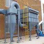 800 kg Bag Dust Collector on Top of Large Silo in Cement Plant