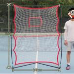 Portable Tennis Training Rebound Net Single Person Practice Device Bounceback