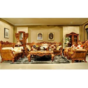 Wholesale Oakwood 3 Piece Luxury Living Room Furniture 7 Seater Sofa Set With Table from china suppliers