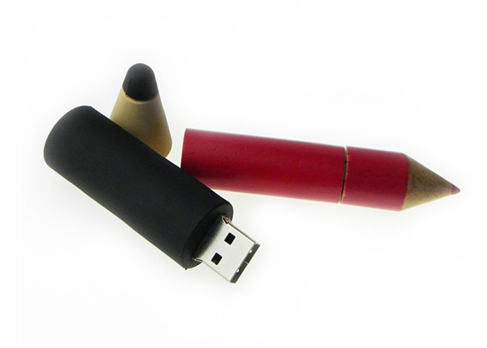 2 GigaByte 2.0 Bamboo Usb Sticks Pencil Shape With Laser Engaved Logo