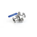 SS304 S/s 316 Tri Clamp One Way Ball Valve Sanitary Food Grade Three Piece 3A CE