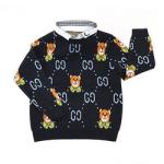 baby sweater Solid color with woven collar popular boys' and girls' tops Knitted