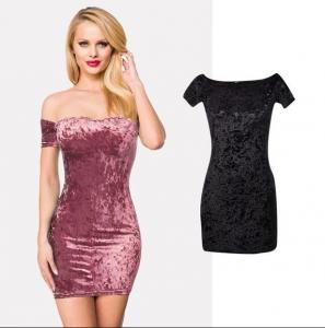 Wholesale Hot Mini Velvet Dress for Sexy Lady from china suppliers
