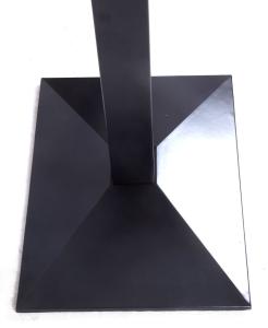 Wholesale Black Square Bistro Table Base Wrinkle Powder Coating Optional Height 28'' And 41'' from china suppliers