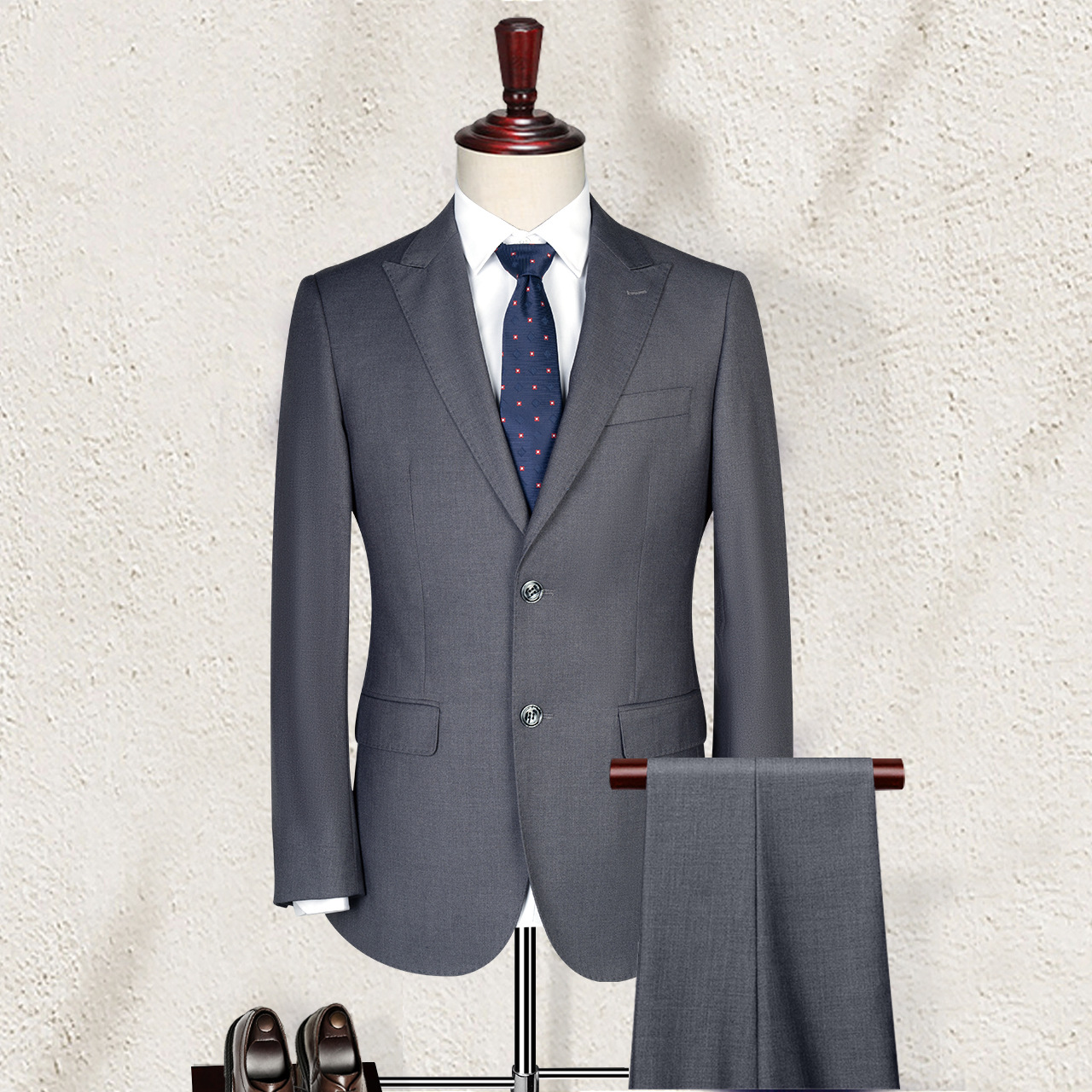 Polyester/Cotton Daily Formal Blazer for Men 2021 Standard Size Business Mens Suit Designs