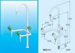 Hopui Solid Brass Single / Three Way Water Tap Lab Fittings CE Certification
