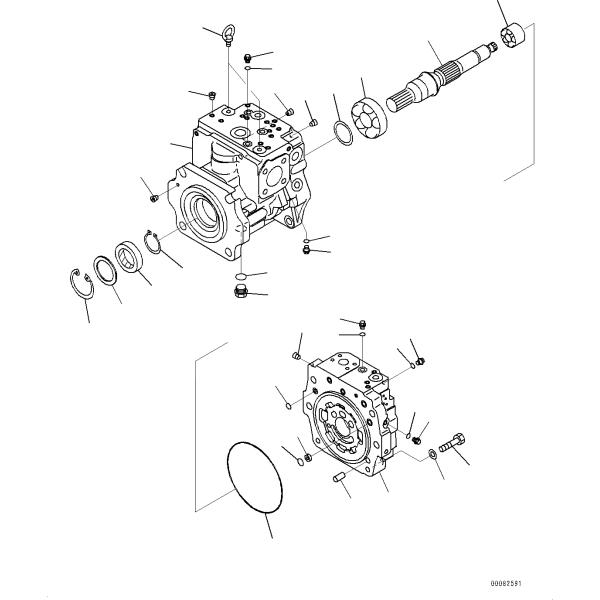 708-1g-00060 708-1g-01060 708-1g-04310 For Komatsu Wa470-6 Wa480-6 Hydraulic Piston Main Pump Loader Pump Original