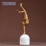 Small Indoor Abstract Metal Art Extreme Sports Figurine Copper Sculpture