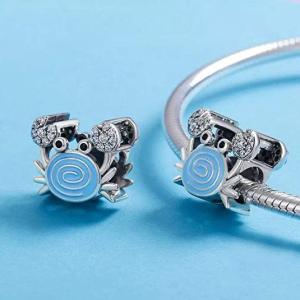Wholesale Blue Mermaid Tail &amp; Shell Pearl Charm 925 Sterling Silver Ocean Charm Beads for Bracelet &amp; Necklace from china suppliers