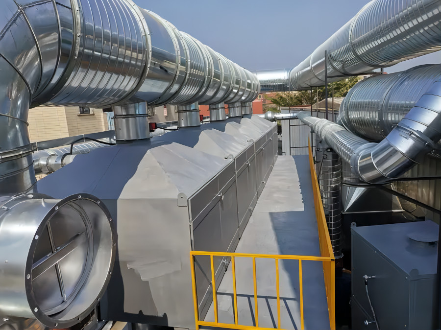 Industrial Vocs Organic Waste Gas Treatment Equipment Dry Filter + Activated Carbon Adsorption + Co Catalytic Combustion