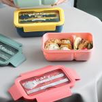 Wholesale bento box plastic lunch box set portable adult student lunch box