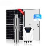 Best price complete submersible borehole deep well water pumps kit dc solar pump