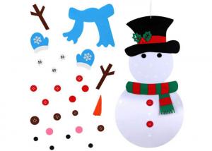 Wholesale Wall Hanging Xmas Gifts DIY Snowman Felt Christmas Decorations With 31pcs Ornaments from china suppliers