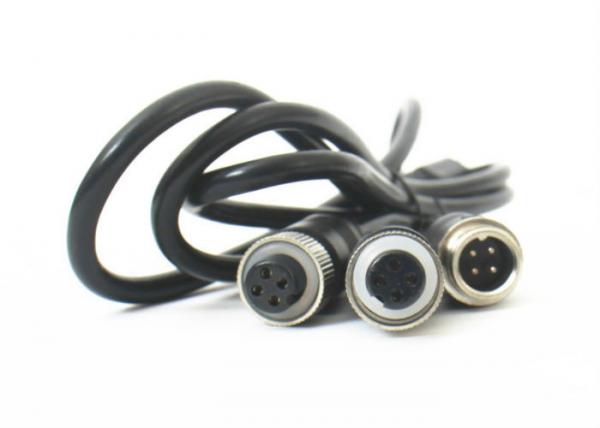 4 Pin Prevent Aging And Oil Backup Aviation Cable , Vehicle CCTV Camera Cable