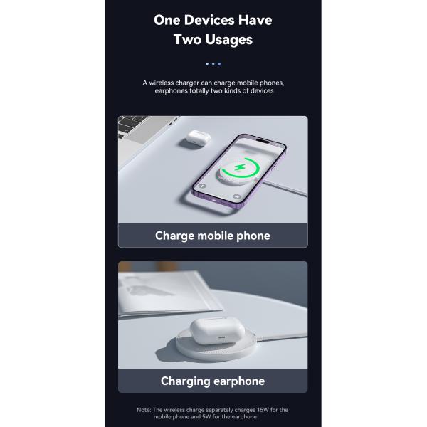 ESSAGER ES-WC07 Series 15W Quick Fast Charge Magnetic Wireless Charger for iPhone
