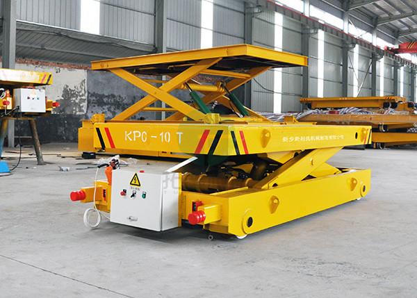 Electric Platform Truck For Material Handling Powered Drivable Transfer Cart
