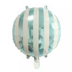 Round Stripe Pattern Foil Helium Mylar Balloon 18inch for Tik Tok Party