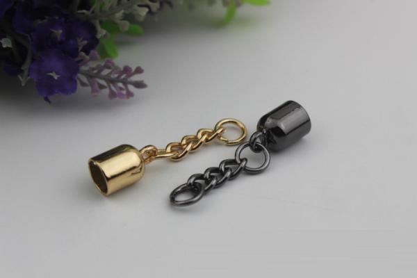 Customized Metal 9MM Mini Zinc Alloy Gold & Gunmetal Color Tassel Caps in Gold