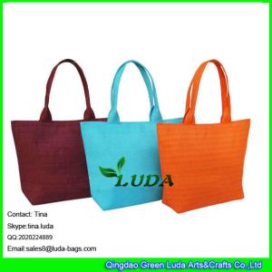Wholesale LUDA custom name brand handbags wholesal cheap paper straw make hand bag from china suppliers