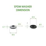 Bonded Black Stainless Steel Waterproof Rubber Gasket Seals Washer For Hex Head