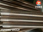 Low Fin Tube , ASTM B111 C12200 , Copper Alloy Fin Tube