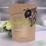 Aluminum Foil Kraft Paper Packaging Bags Stand Up Dried Food Smell Proof