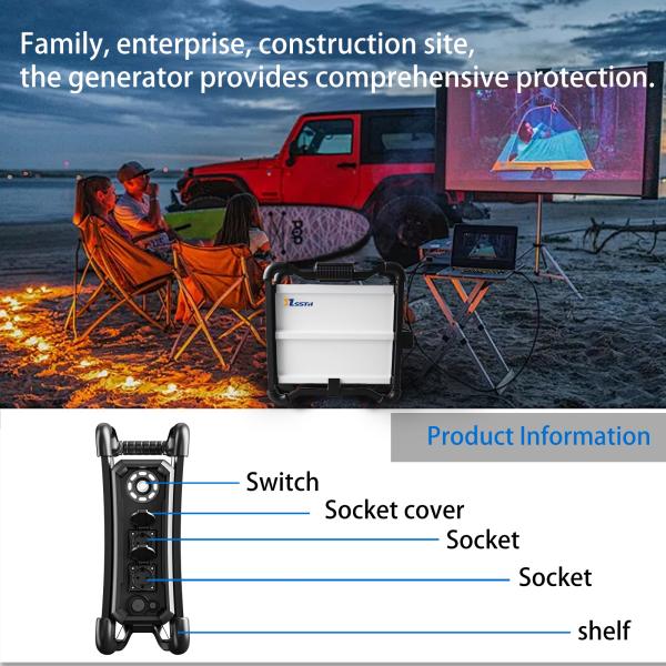 3600W Portable Power Station with 2600Wh NMC Lithium Battery
