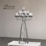 16 Arm Gold Wedding Metal And Crystal Candelabra Tall 140CM