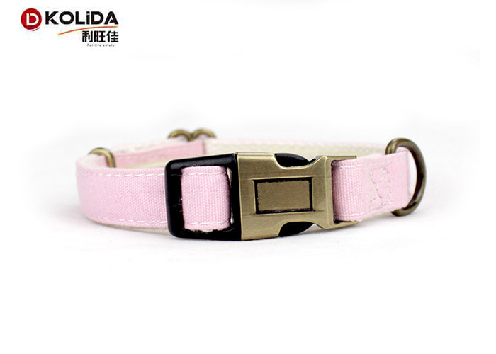 Fashion Pattern Adjustable Dog Collar Plastic Buckle Metal D Ring For Small Medium Pet