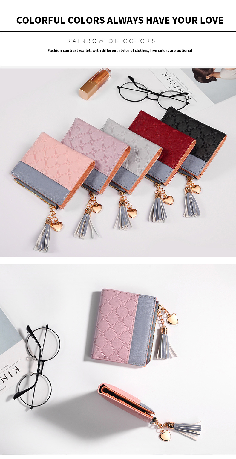 Anti-Theft Zipper Wallet Women Wallet Women Coin Purse Short Wallet For Women Fashionable