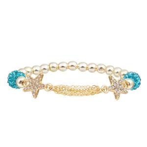 Wholesale Gold Star Friendship Elastic Handmade Beads Adjustable Bracelet For Gift from china suppliers