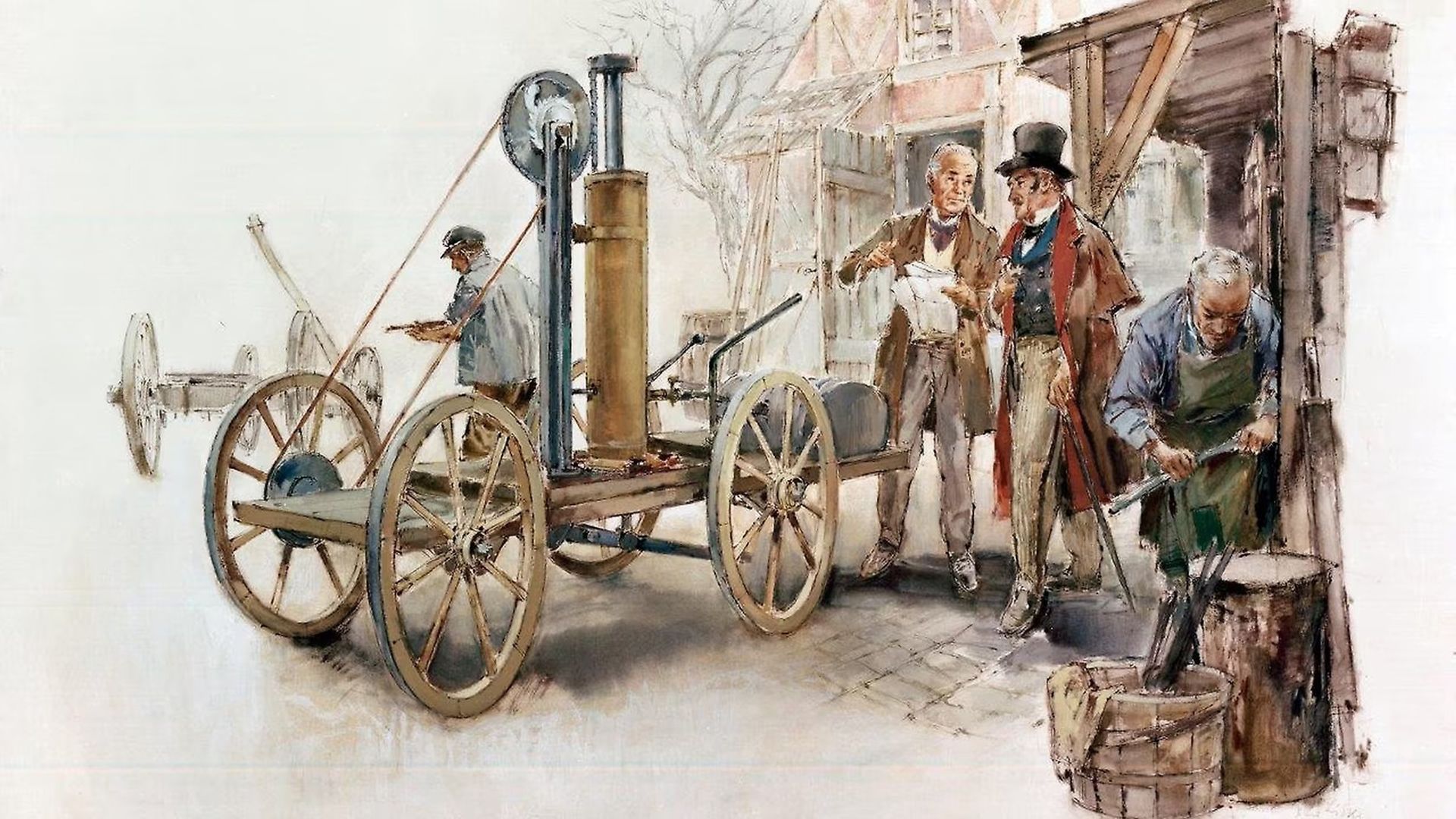 Illustration of a motor vehicle powered by hydrogen gas