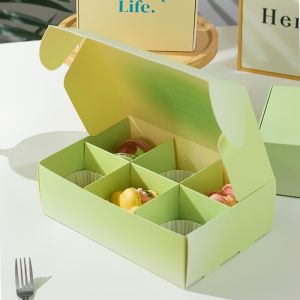 Wholesale Snowflake Crisp Nougat Custom Paper Boxes Cookie Macaron Packaging Boxes from china suppliers