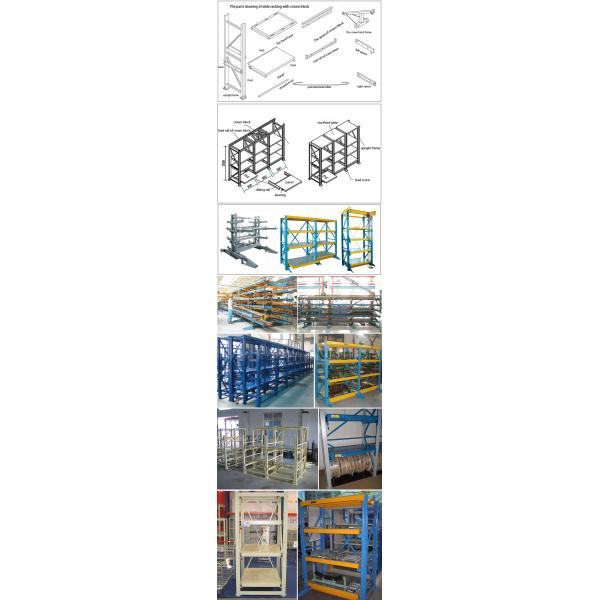 Heavy Duty Open Mould Storage Rack With Pulling Out Mechanism Steel Construction
